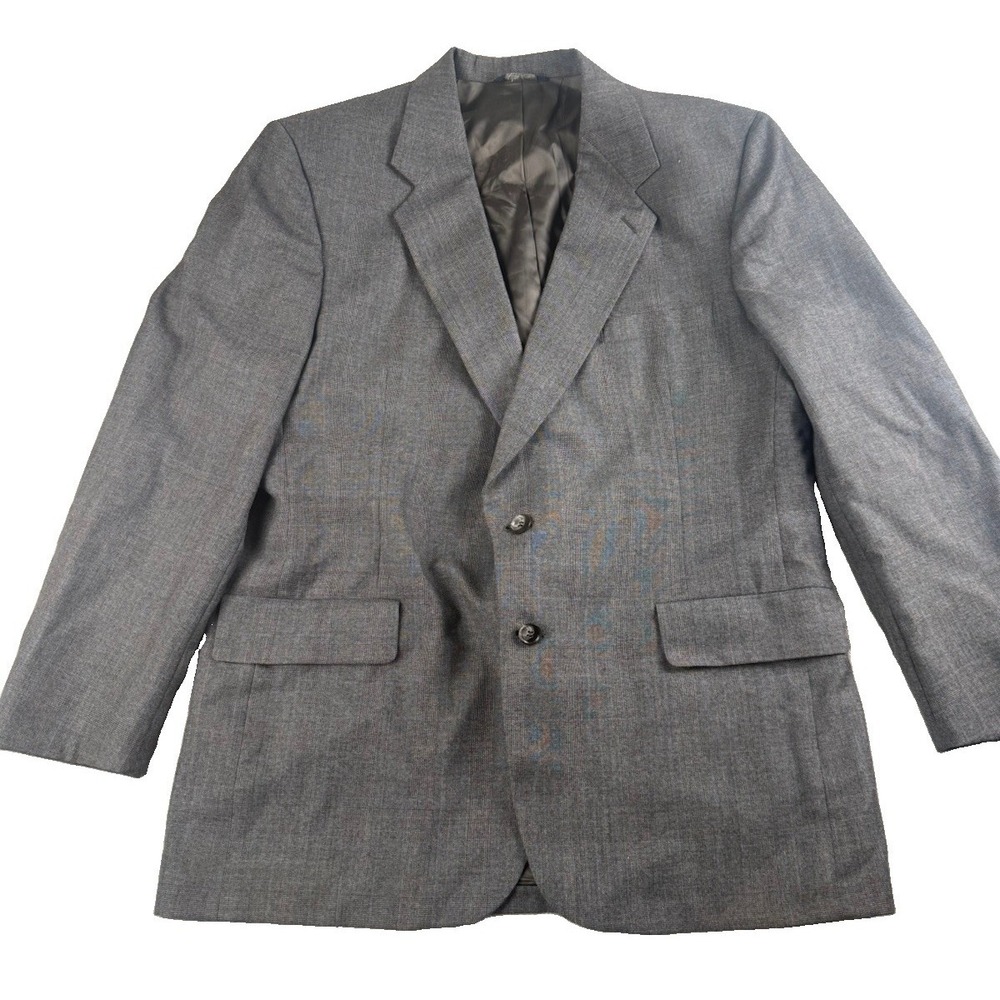 Kuppenheimer Mens Gray Sport Coat Blazer 40R 2 Button USA Union Made Classic